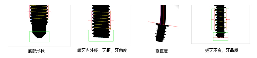 光学筛选机检测的外观特征图