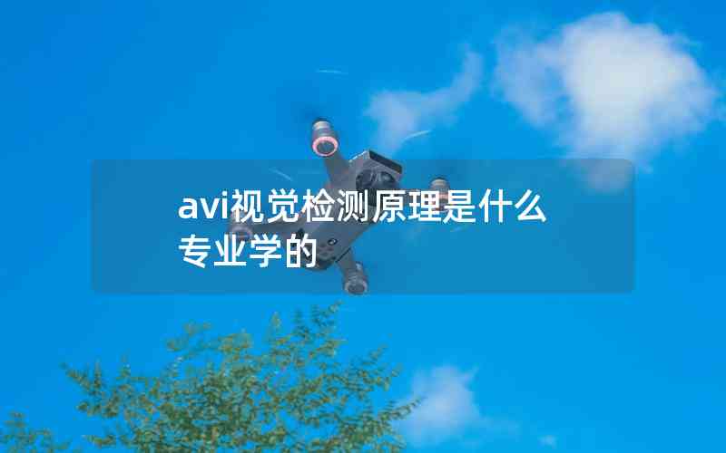 avi视觉检测原理是什么专业学的