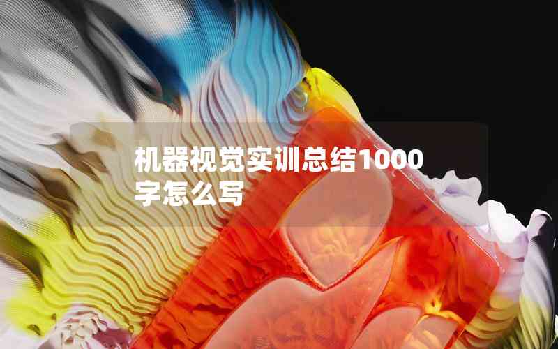 机器视觉实训总结1000字怎么写